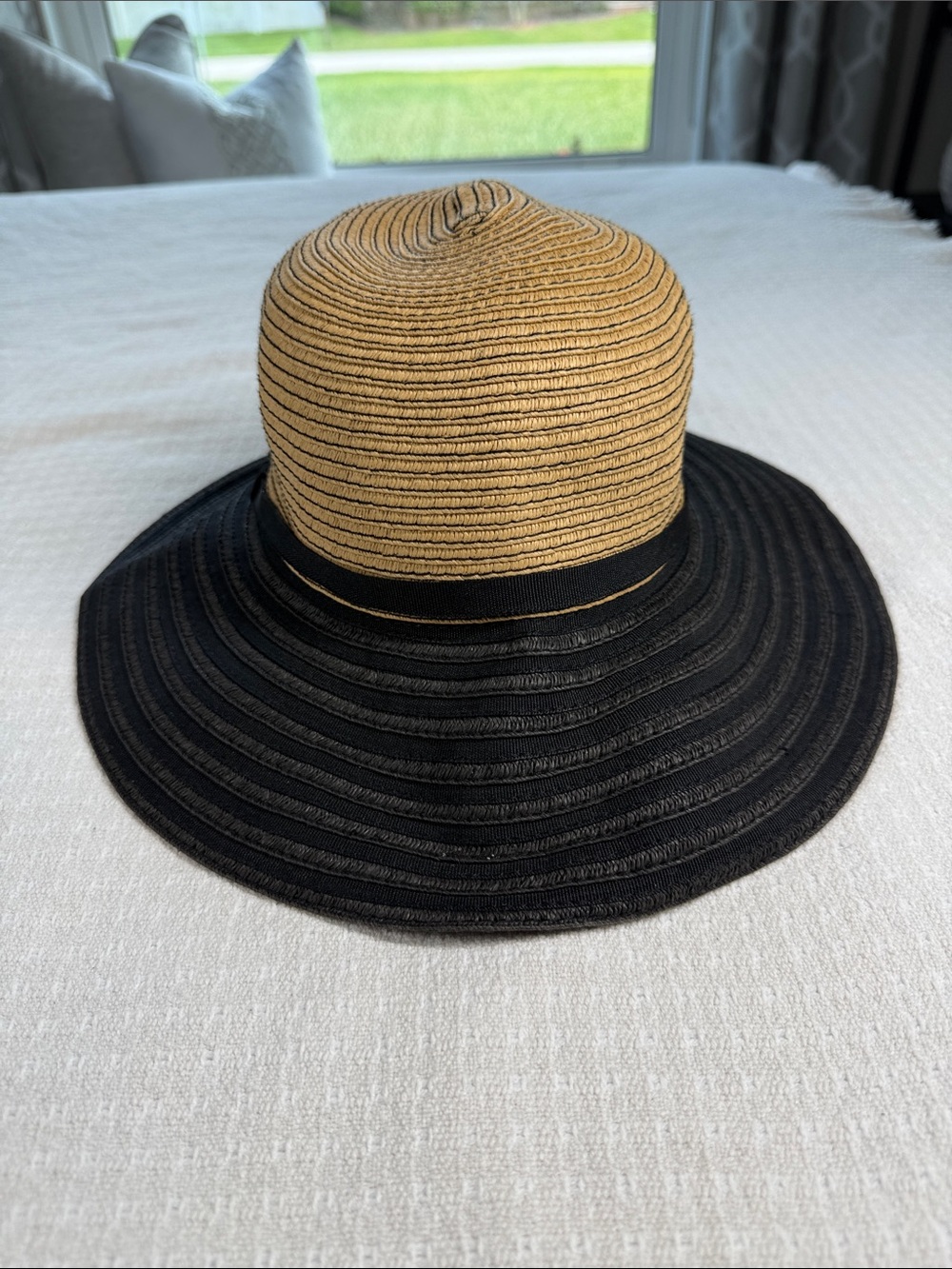 Wallaroo Hat Company Riviera hat black and tan woven sun hat